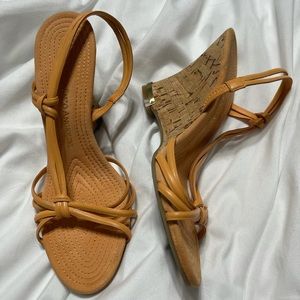 Brand New Enzo Angiolini Leather Wedge Heels Size 8